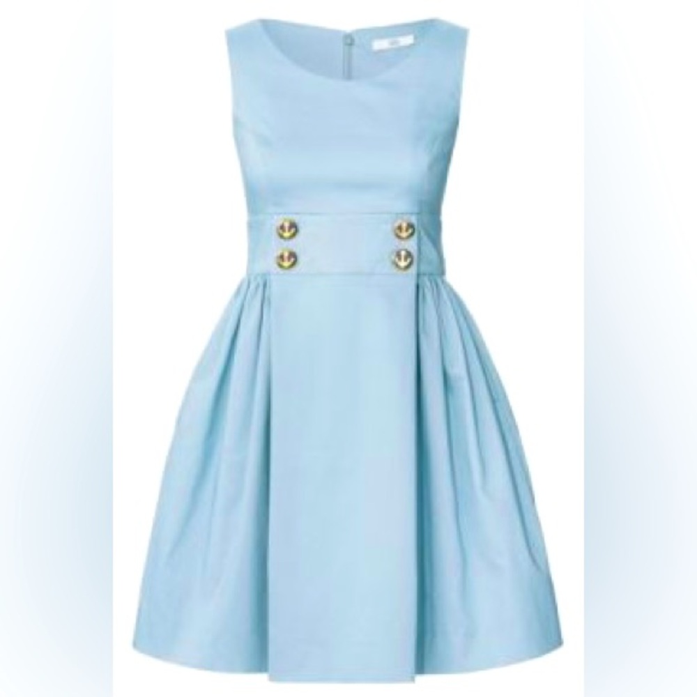 ISO ‼️ Orla Kiely blue dress with buttons